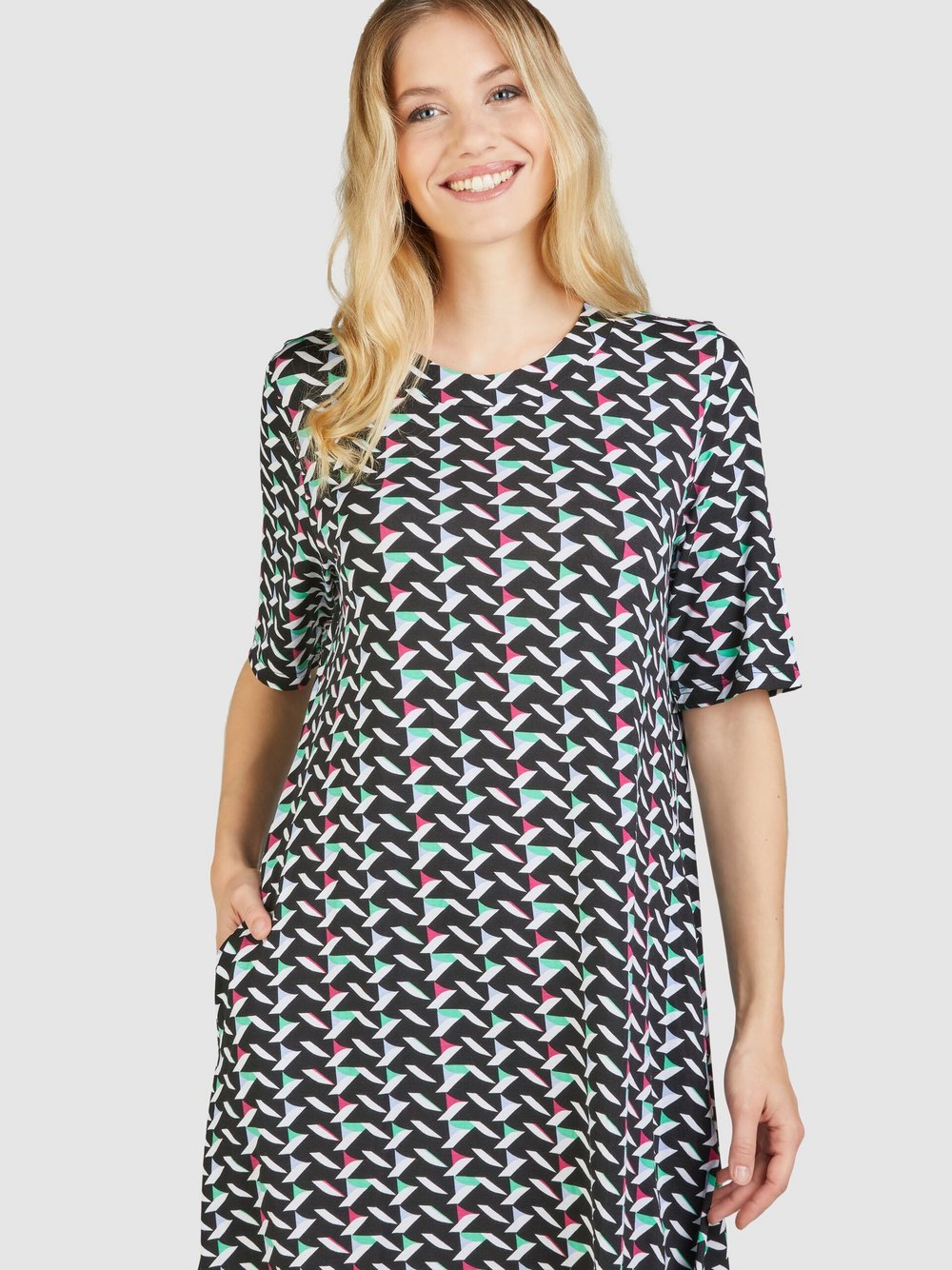 Navigazione Kleid Damen Viskose bedruckt