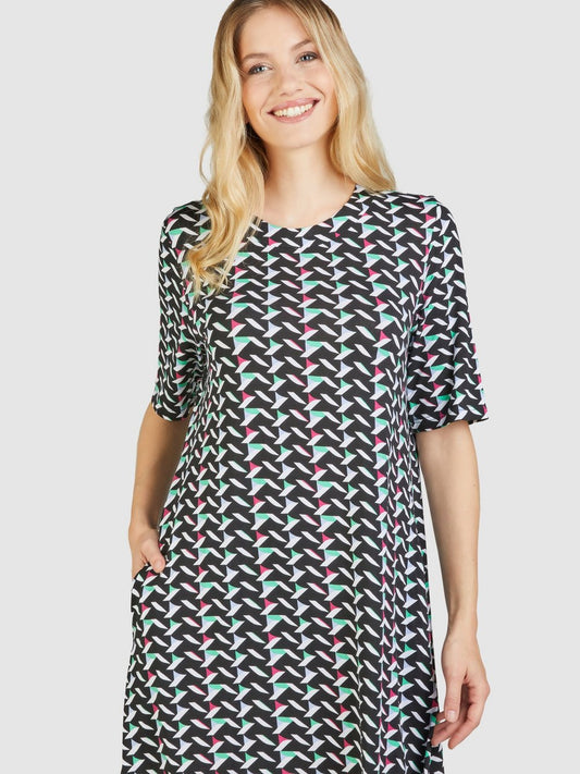 Navigazione Kleid Damen Viskose bedruckt