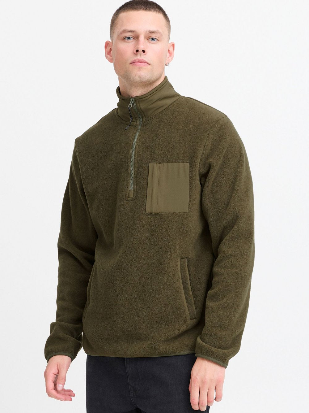 Solid Fleecejacke Herren kariert