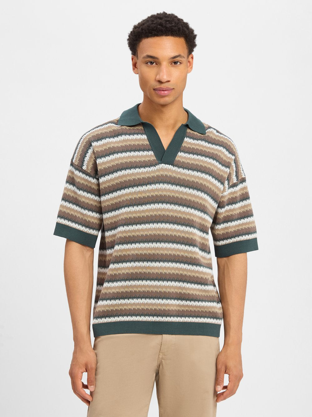 Drykorn Poloshirt Herren Baumwolle gestreift