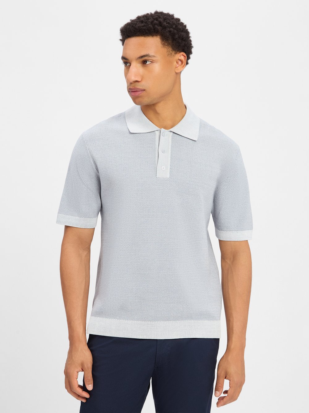 Drykorn Poloshirt Herren Baumwolle meliert