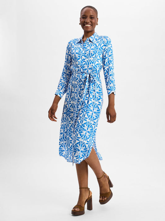 Marie Lund Maxikleid Damen Viskose gemustert