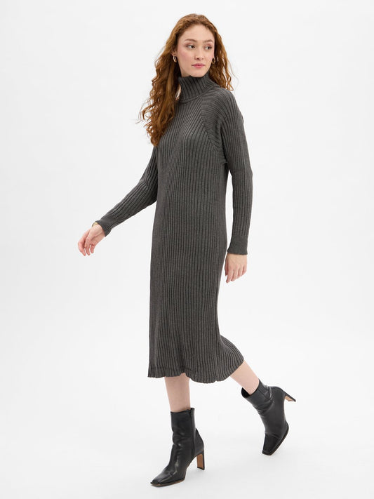 Y.A.S Strickkleid Damen strukturiert