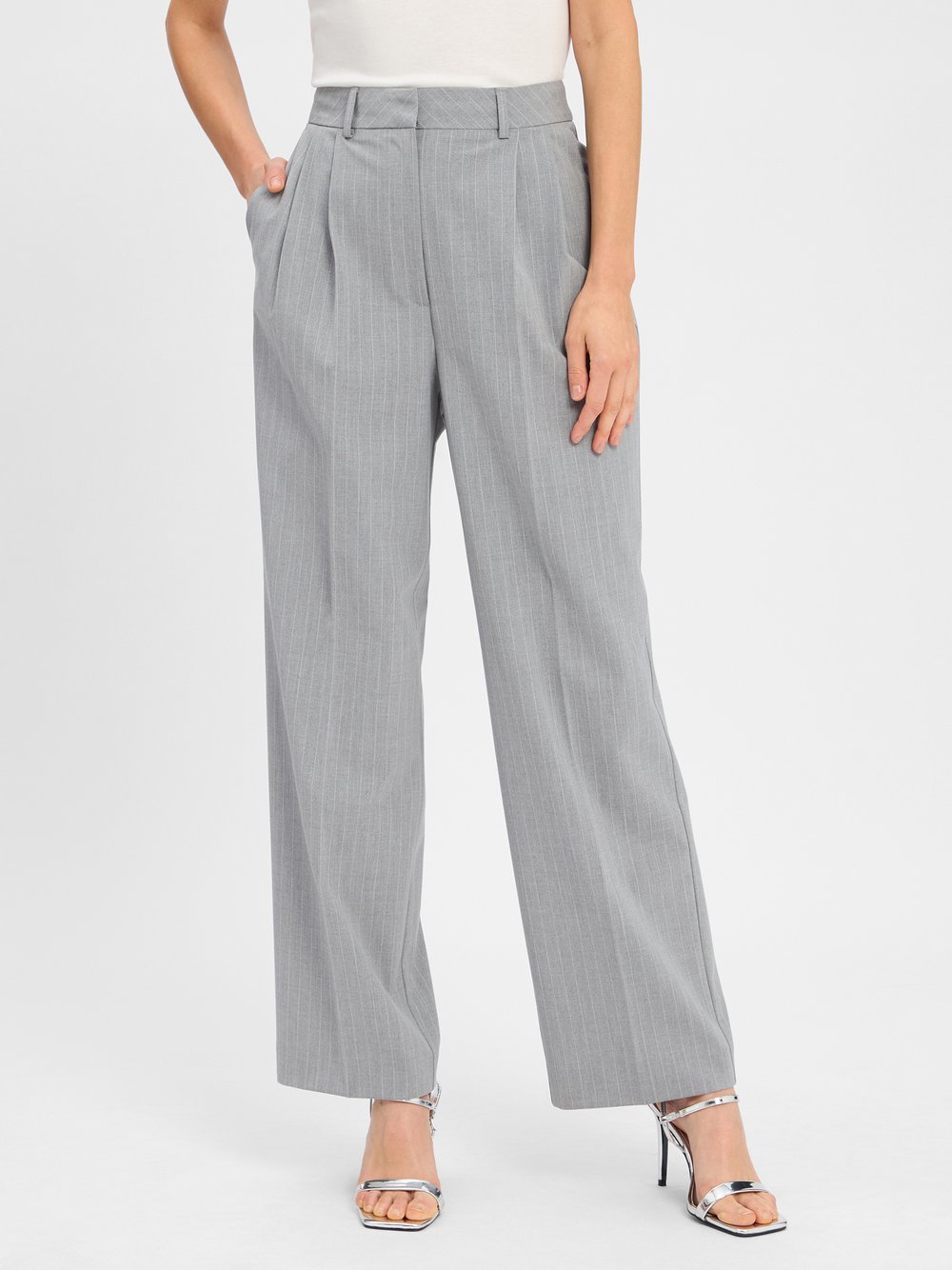 Marie Lund Baukasten-Anzughose Damen gestreift