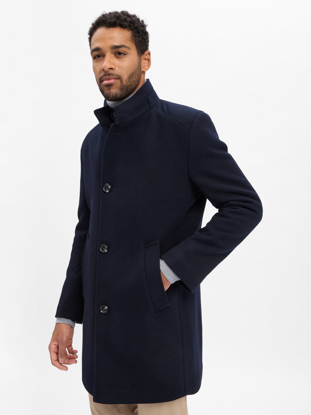 Bugatti Wollmantel Herren Wolle