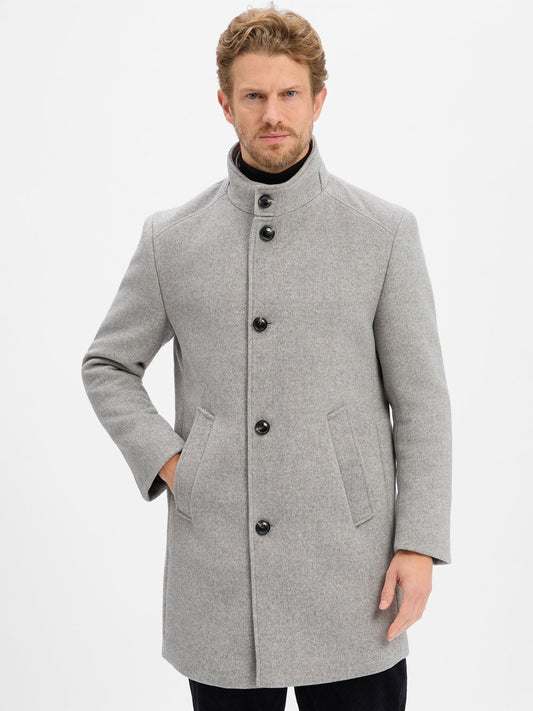 Bugatti Kurzmantel mit Wolle Herren meliert