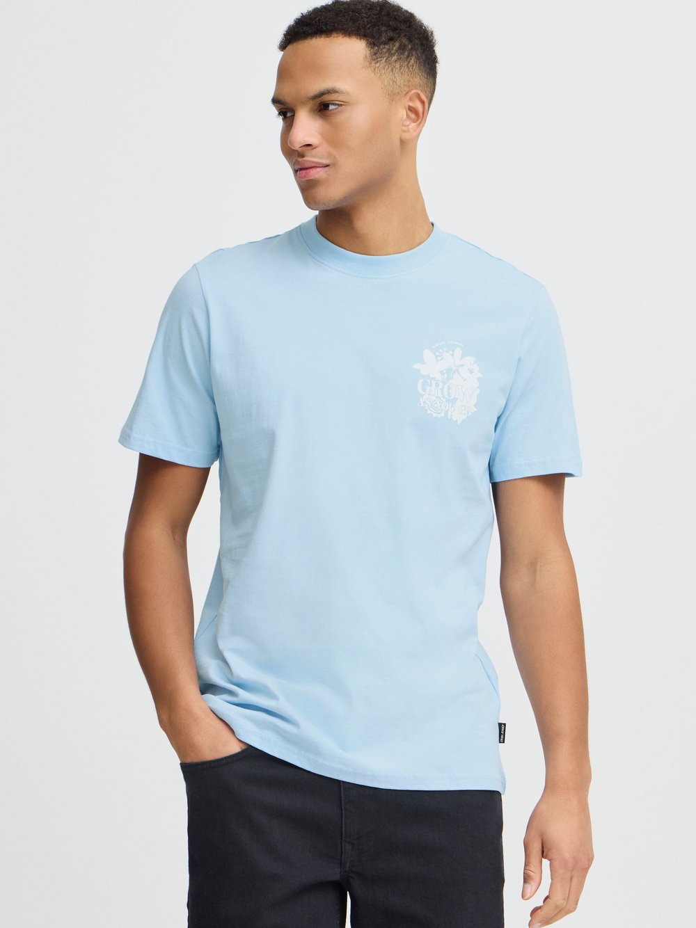 BLEND T-Shirt Herren Baumwolle gemustert