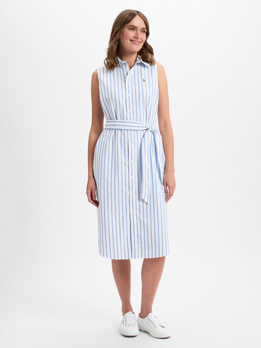 Polo Ralph Lauren Hemdblusenkleid Damen Baumwolle gestreift