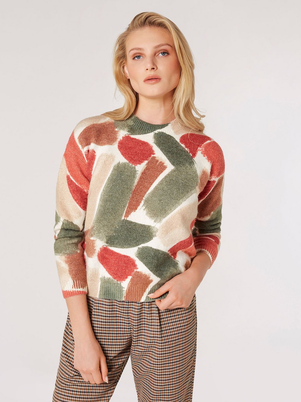 Apricot Pullover Damen gemustert