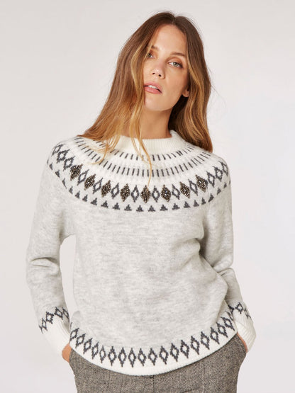 Apricot Pullover Damen gemustert
