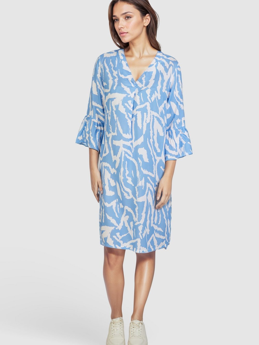 Navigazione Kleid Damen Viskose gemustert