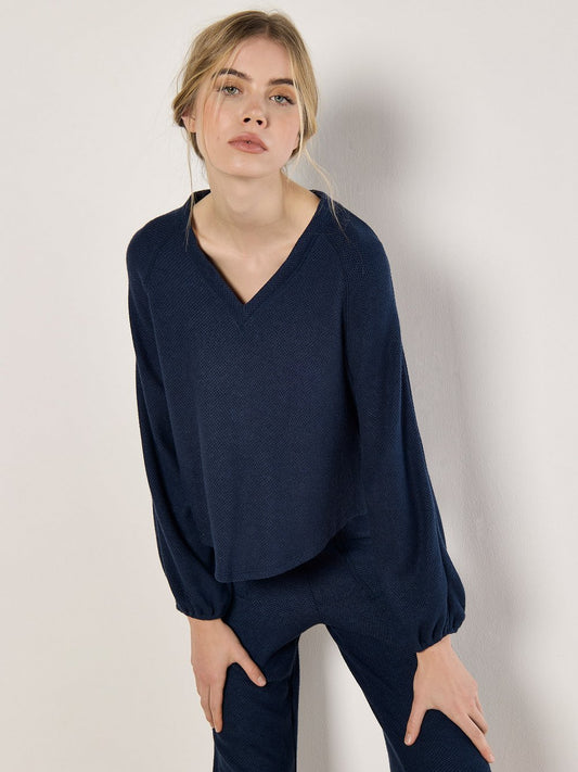 Apricot Pullover Damen Viskose strukturiert