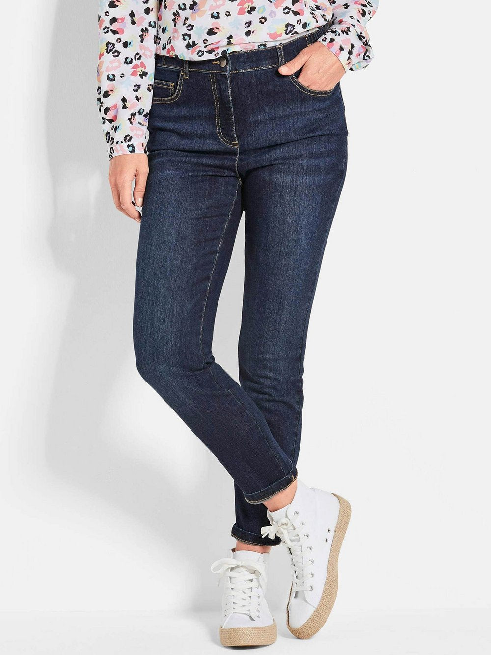 Goldner 7/8-Jeanshose Damen Baumwolle