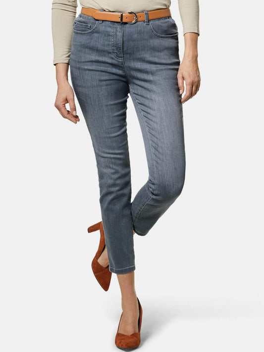 Goldner Verkürzte Jeanshose ANNA Damen Baumwolle