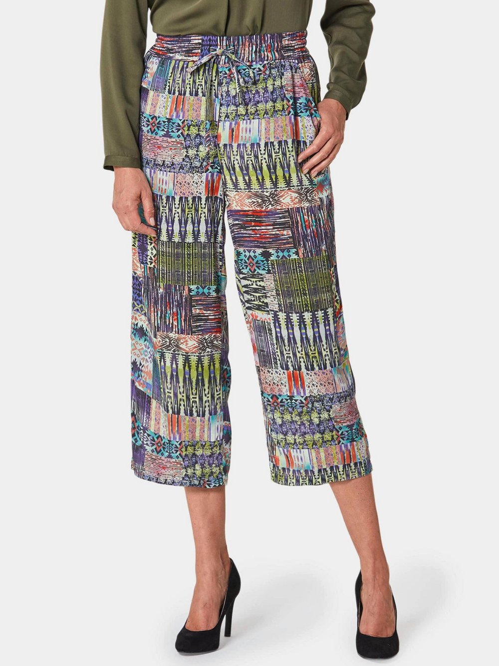 Goldner Druckhose Damen Viskose gemustert