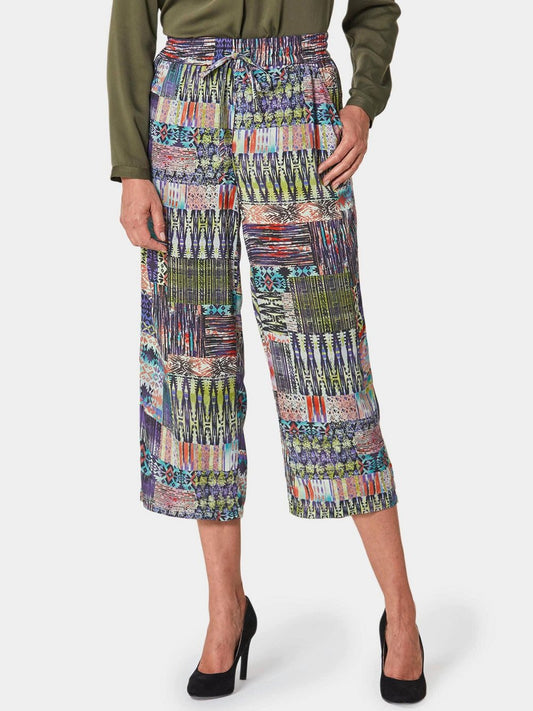 Goldner Druckhose Damen Viskose gemustert