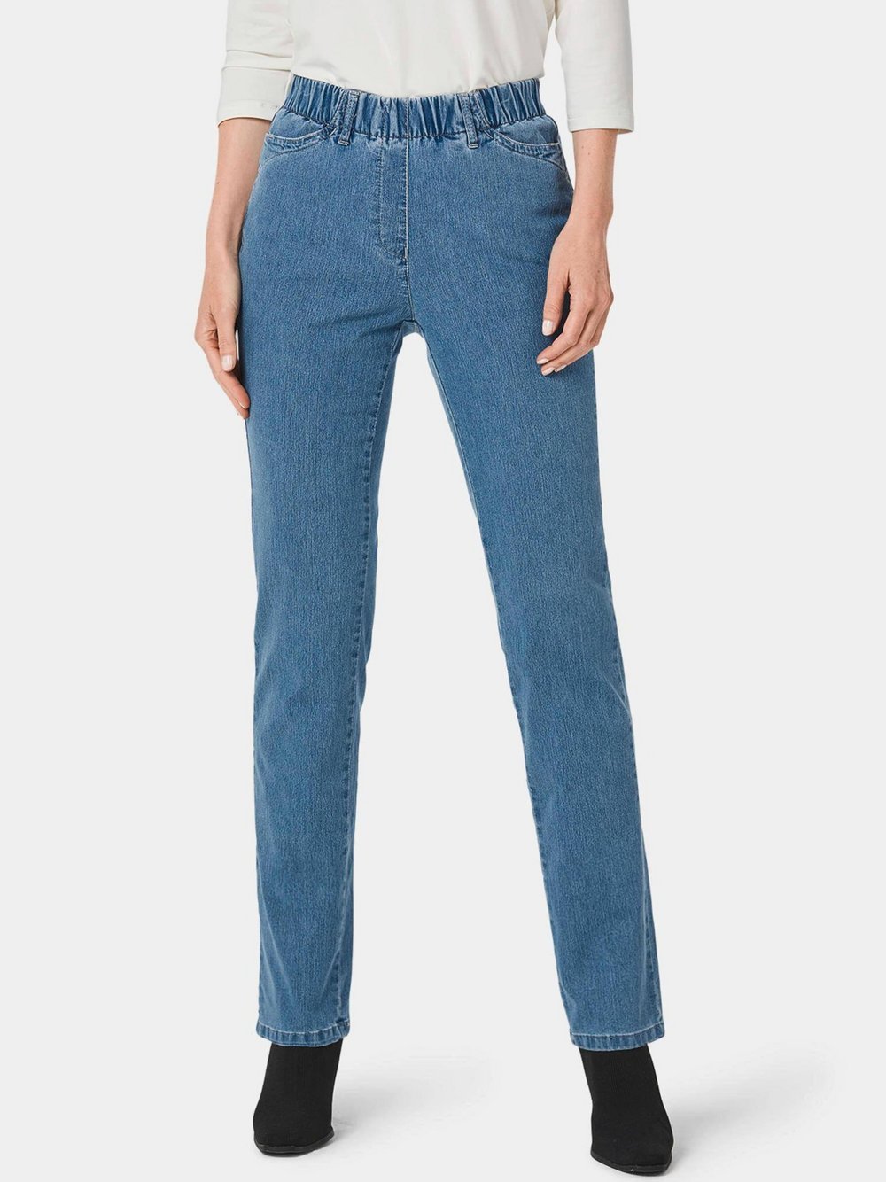 Goldner Schlupfjeans LOUISA Damen Baumwolle