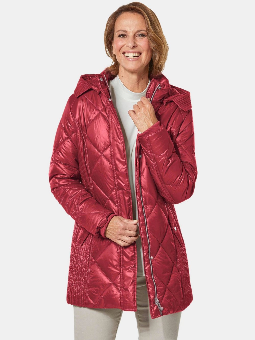 Goldner Longsteppjacke Damen