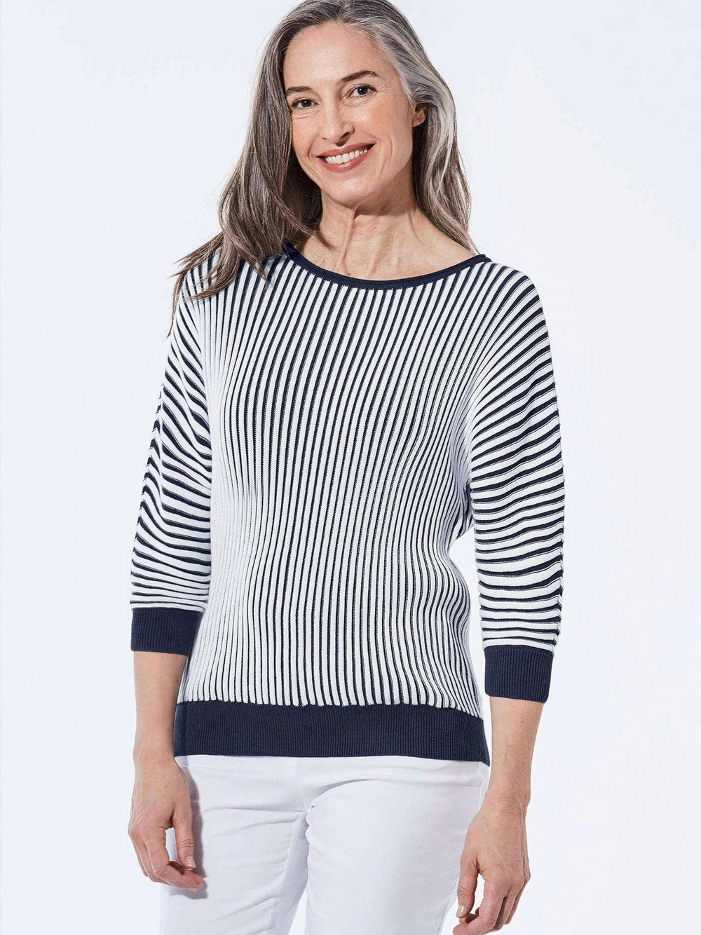 Goldner Pullover Damen Baumwolle strukturiert