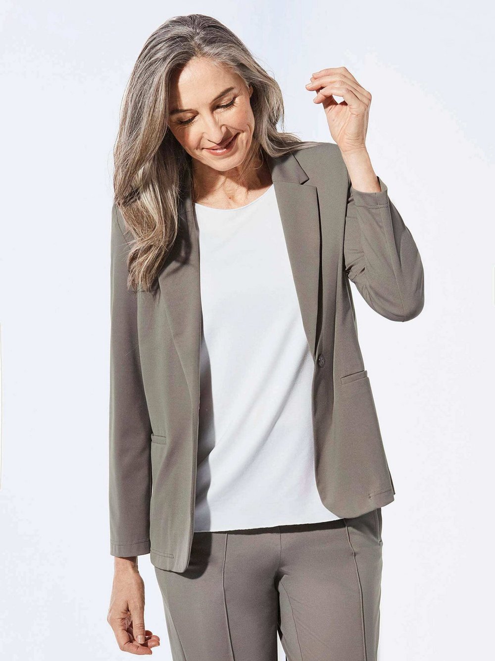 Goldner Blazer Damen Polyamid
