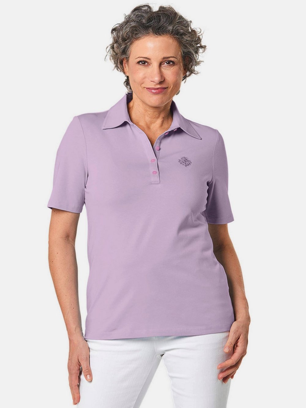 Goldner Poloshirt Damen Baumwolle