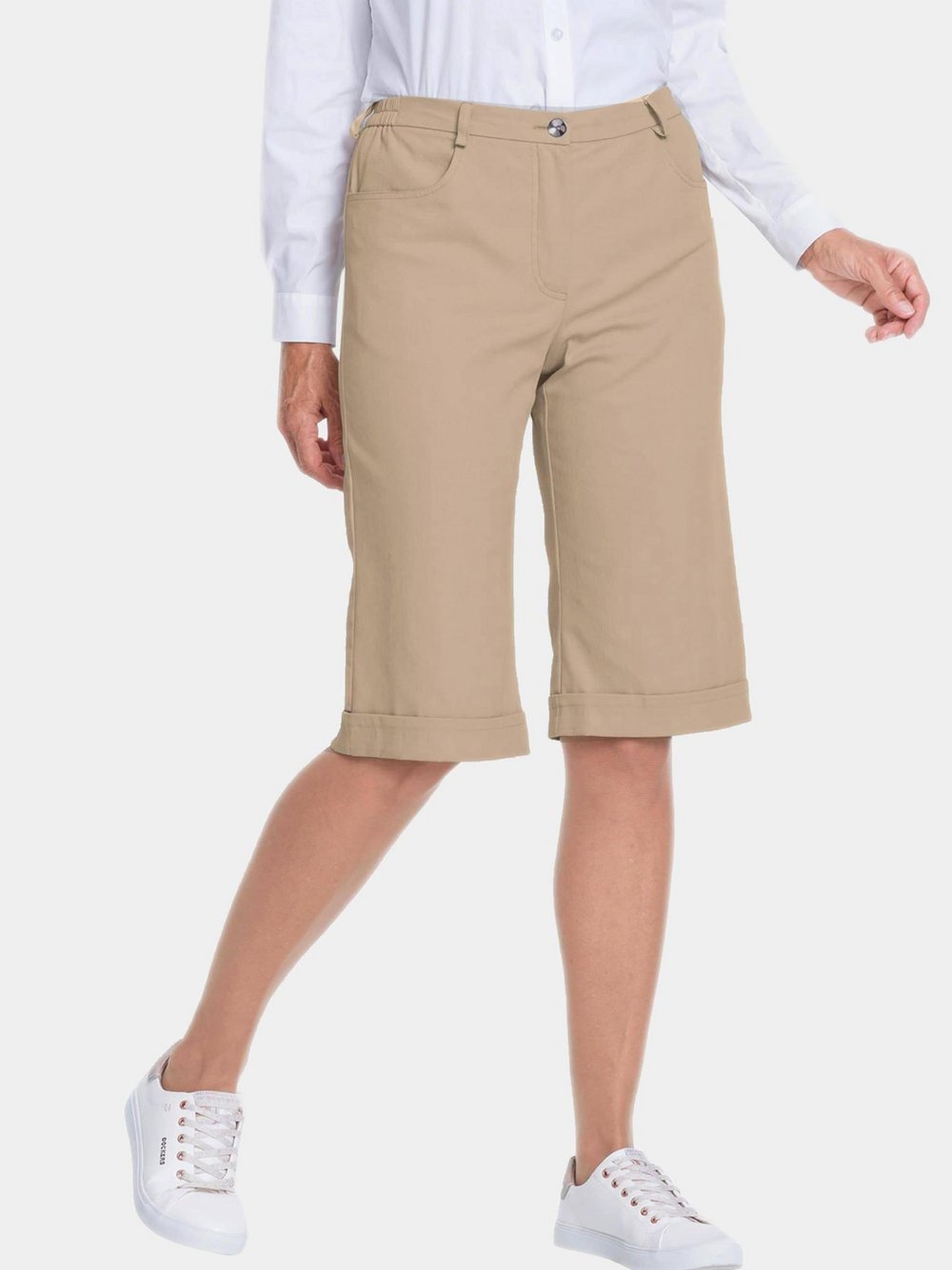 Goldner Bermuda-Shorts Carla Damen Baumwolle