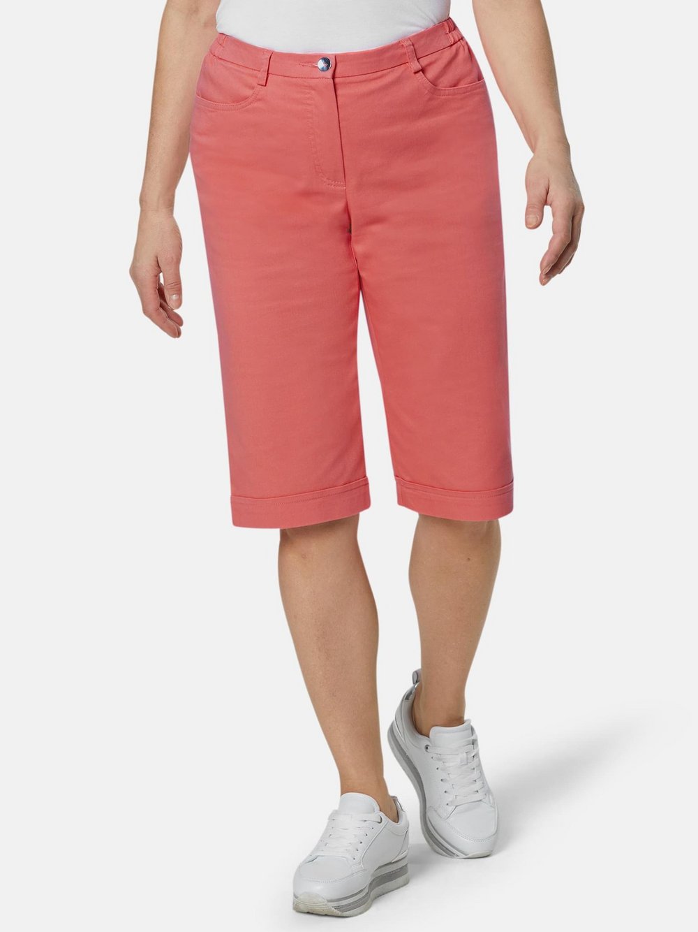Goldner Bermuda-Shorts Carla Damen Baumwolle