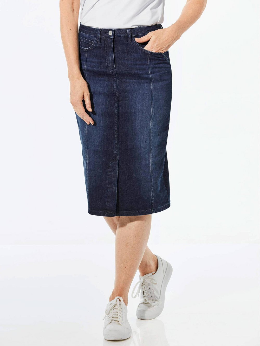 Goldner Jeansrock Damen Baumwolle