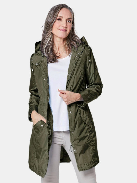 Goldner Leichtparka Damen Polyamid