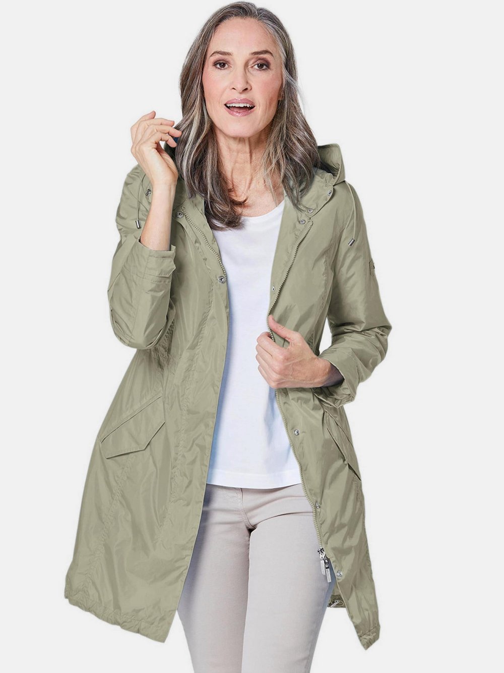 Goldner Leichtparka Damen Polyamid