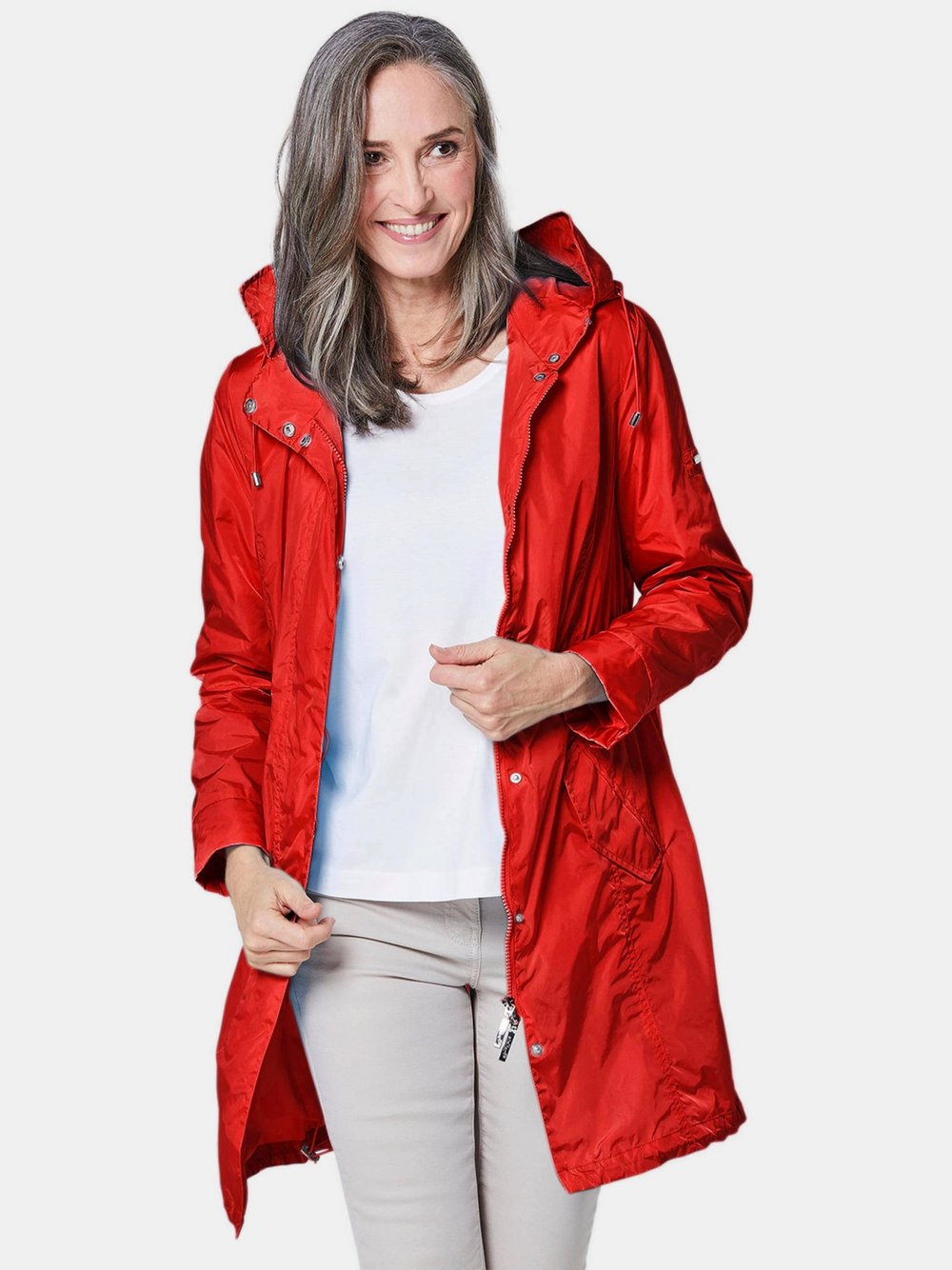 Goldner Leichtparka Damen Polyamid
