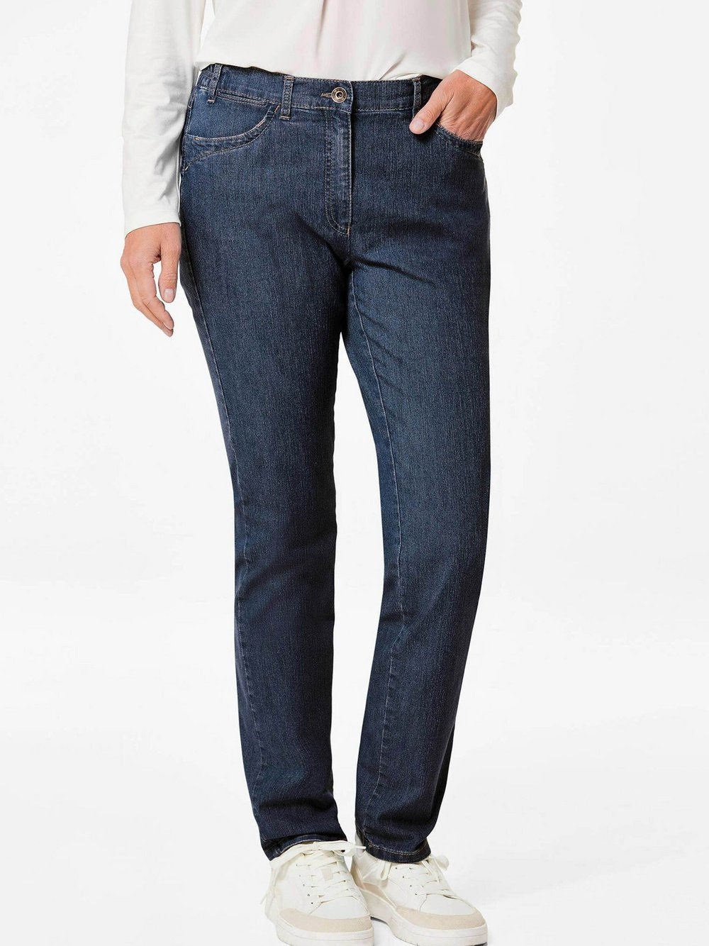 Goldner Jeanshose LOUISA Damen Baumwolle