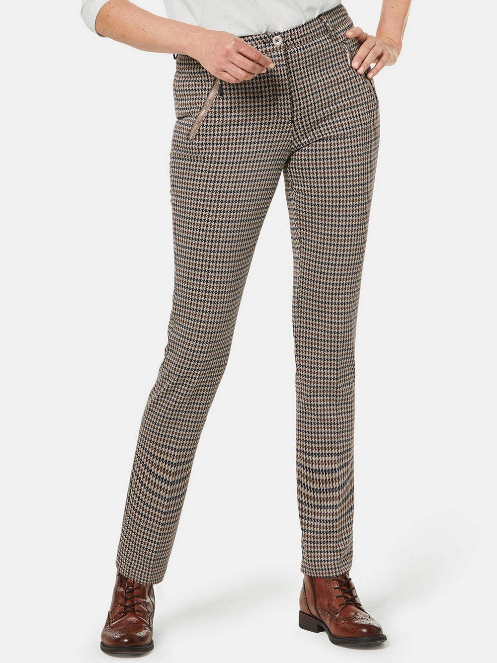 Goldner Hose Damen strukturiert