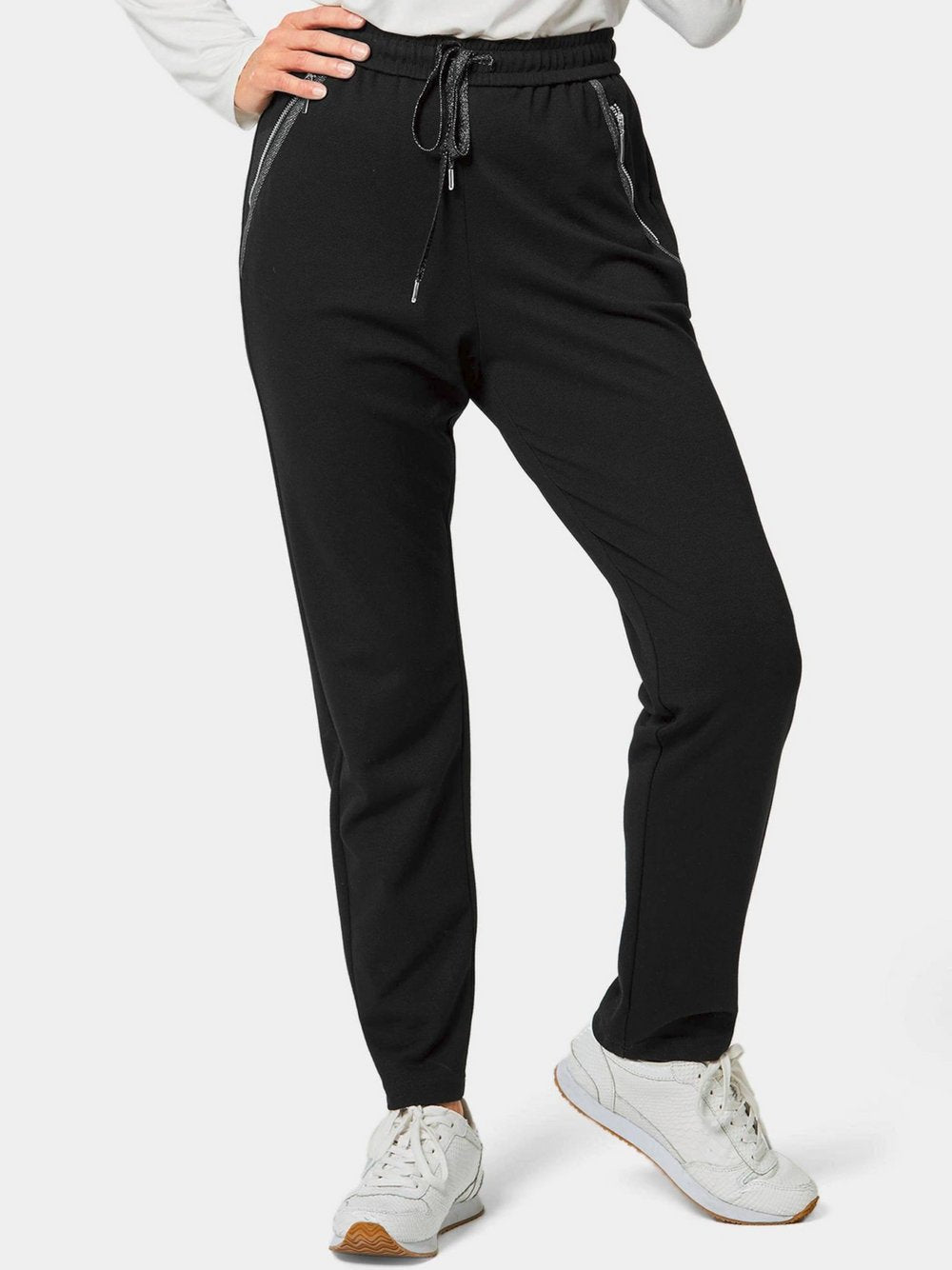 Goldner Stoffhose Damen Polyamid