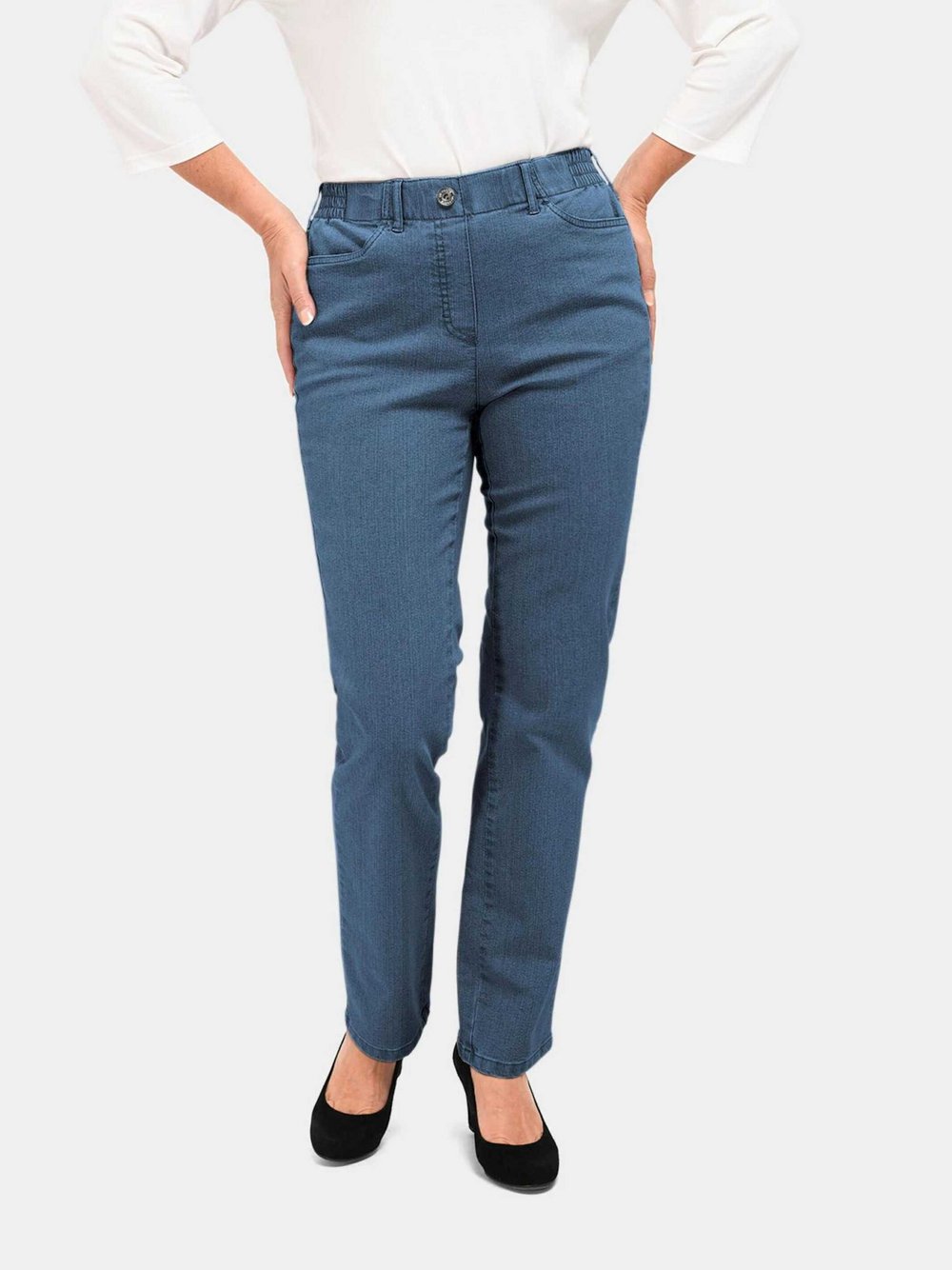 Goldner Jeansschlupfhose MARTHA Damen Baumwolle