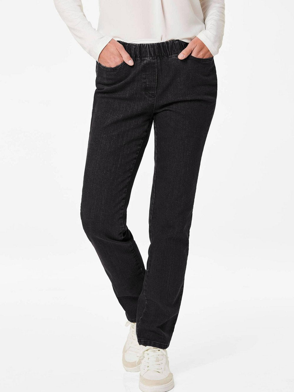 Goldner Jeansschlupfhose LOUISA Damen Baumwolle