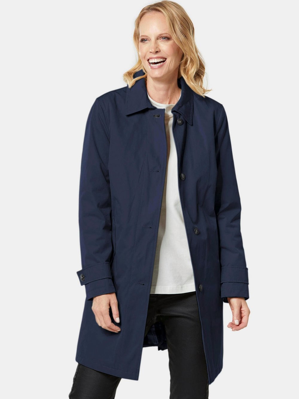 Goldner Alljahresmantel Damen Polyamid