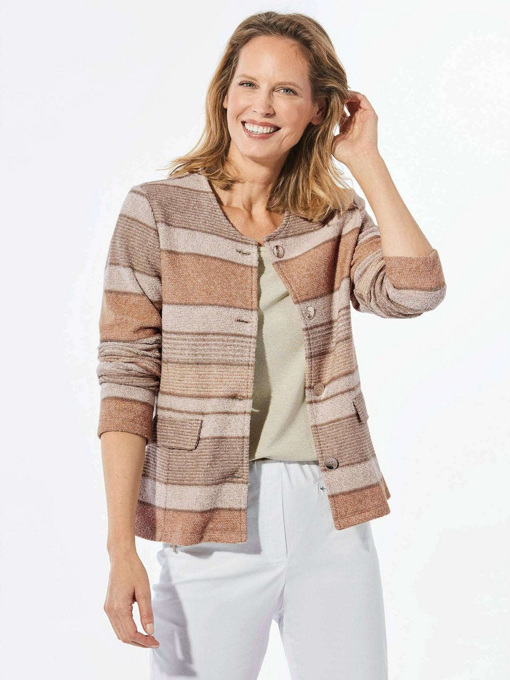 Goldner Jacke Damen gemustert