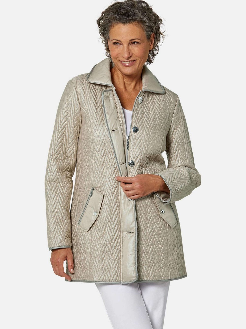 Goldner Longsteppjacke Damen