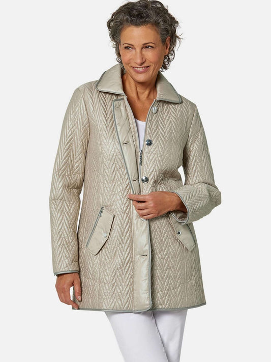Goldner Longsteppjacke Damen