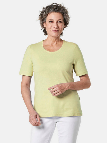 Goldner T-Shirt Damen Baumwolle