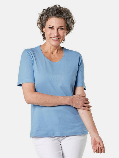 Goldner T-Shirt Damen Baumwolle