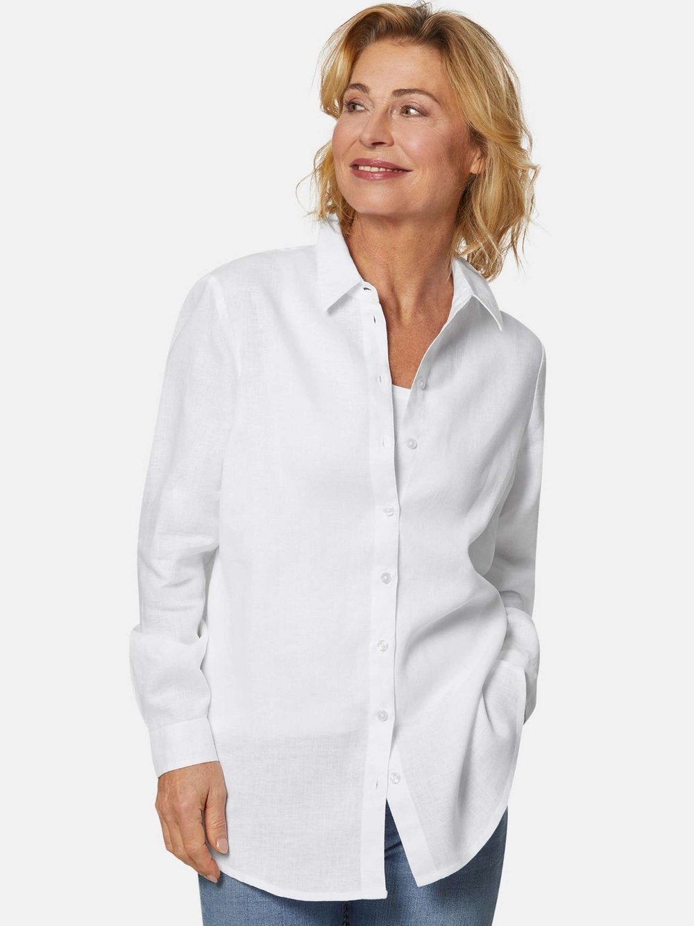 Goldner Leinenbluse Damen