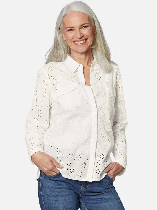 Goldner Blusenjacke Damen Baumwolle strukturiert