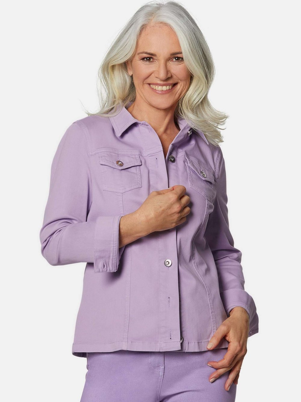 Goldner Jeansjacke Damen Baumwolle