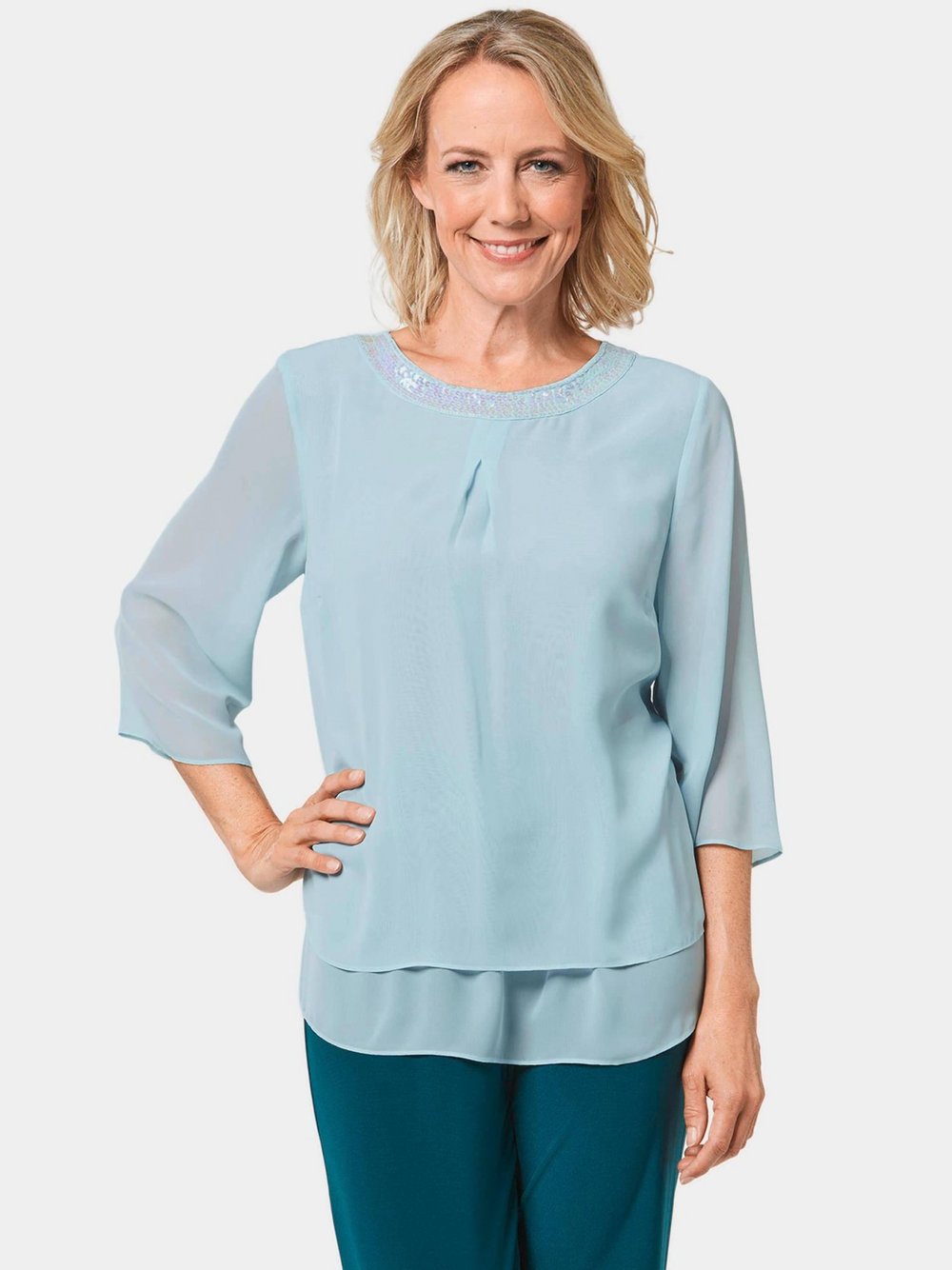 Goldner Schlupfbluse Damen