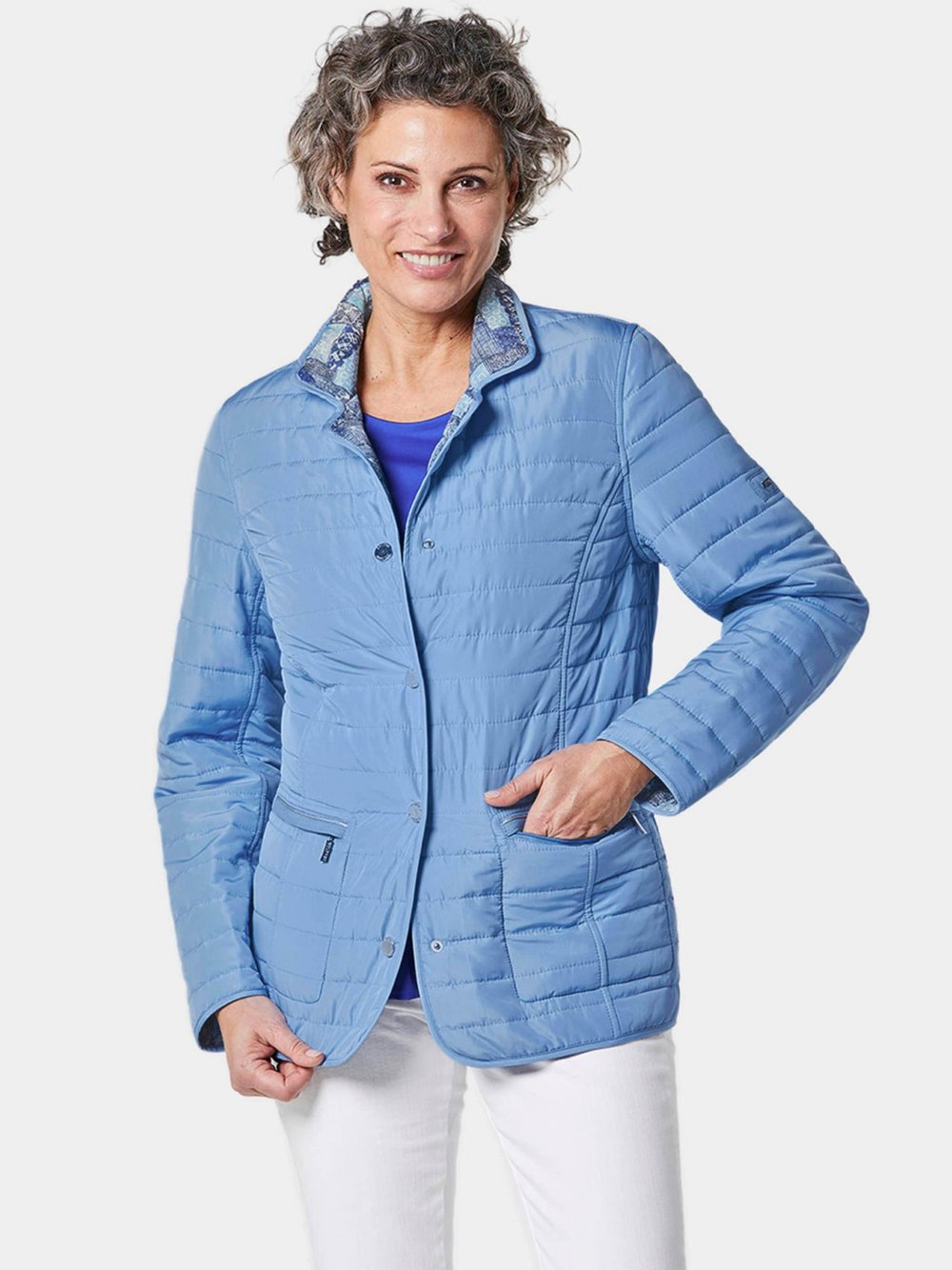 Goldner Druckwendejacke Damen gemustert