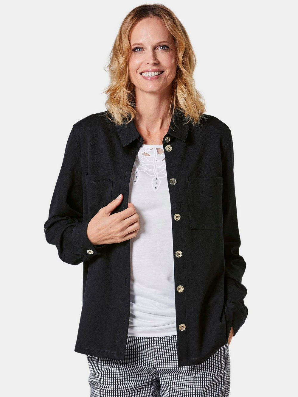 Goldner Hemdjacke Damen Viskose