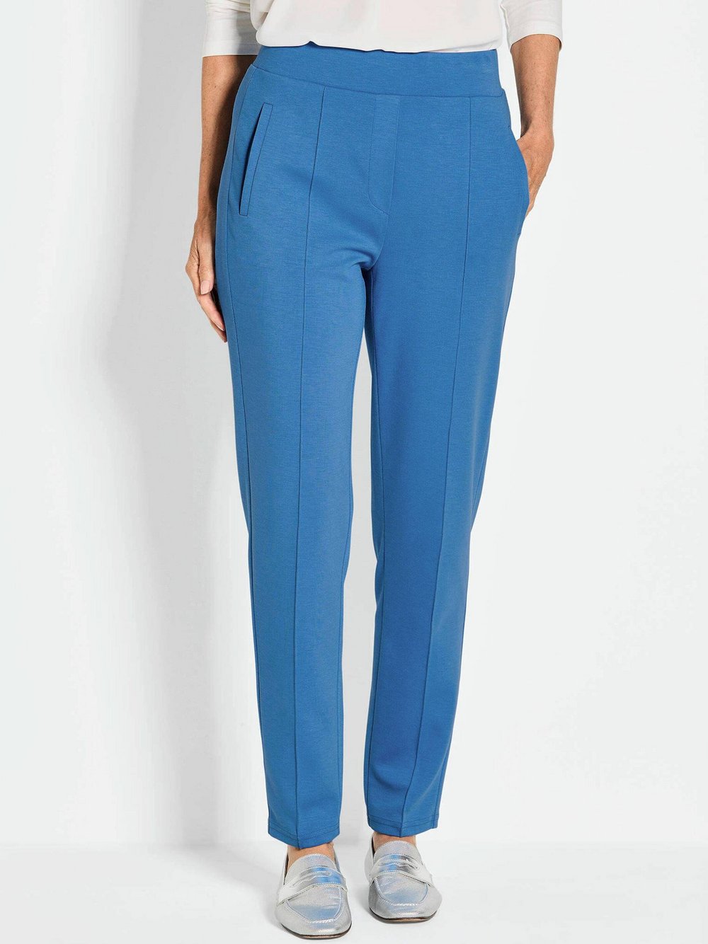 Goldner Stoffhose Damen Polyamid