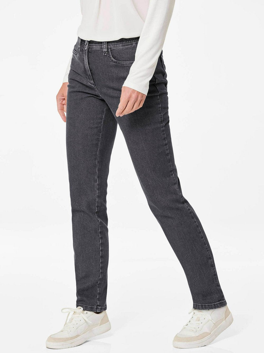 Goldner Jeanshose Carla Damen Baumwolle